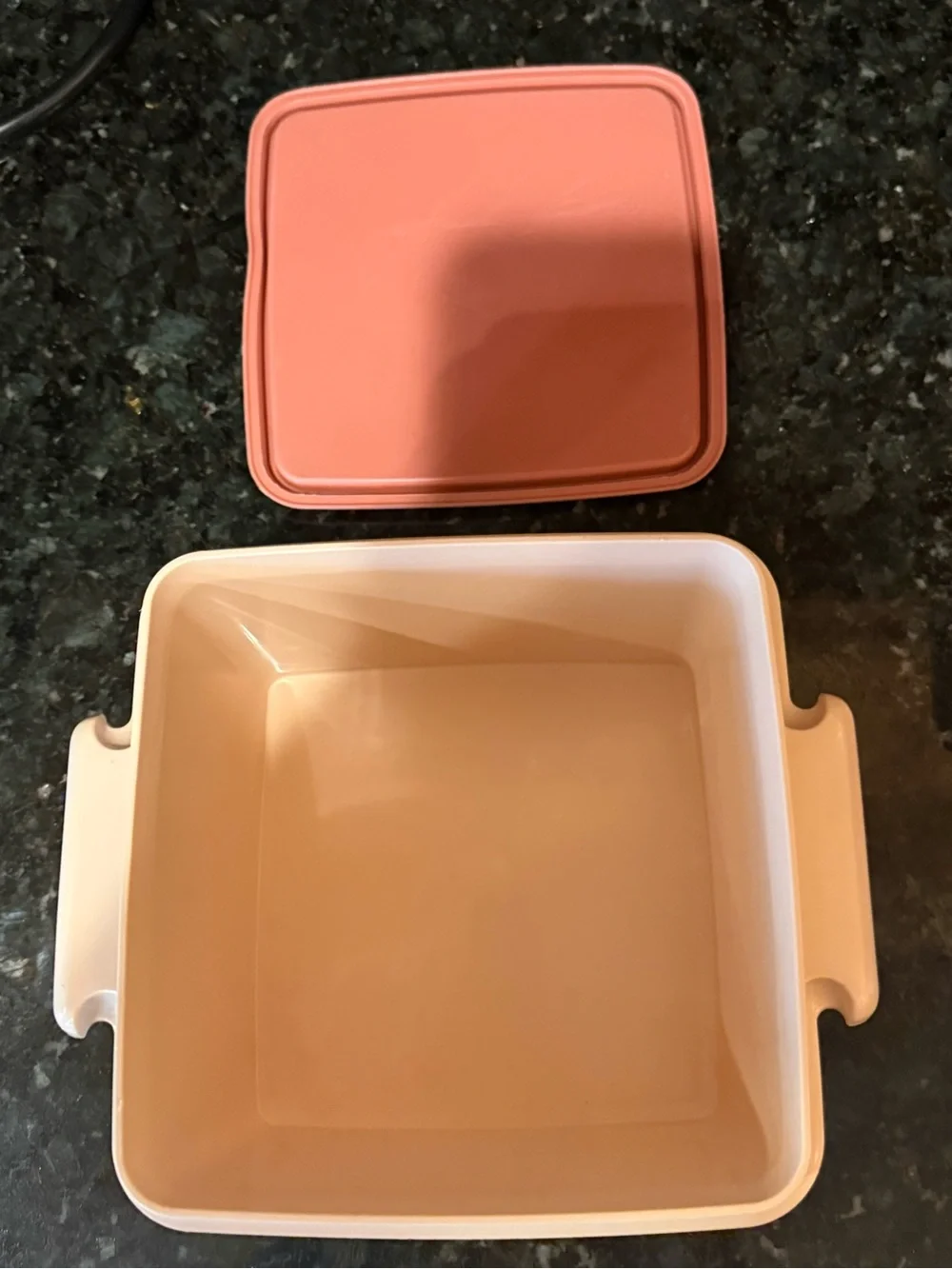 Tupperware Set - Lunch Goody Box Squares, Bowls Midget Southwestern Pink Vintage